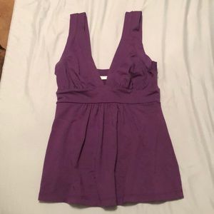 Sleeveless purple top